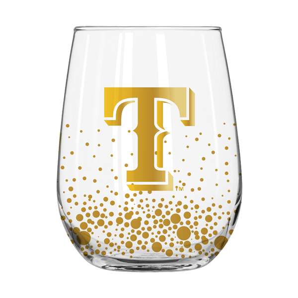 Texas Rangers 16oz Glitz Curved Beverage Glass