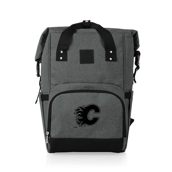 Calgary Flames Roll Top Cooler Backpack