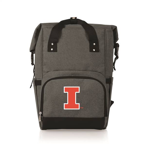 Illinois Fighting Illini Roll Top Backpack Cooler