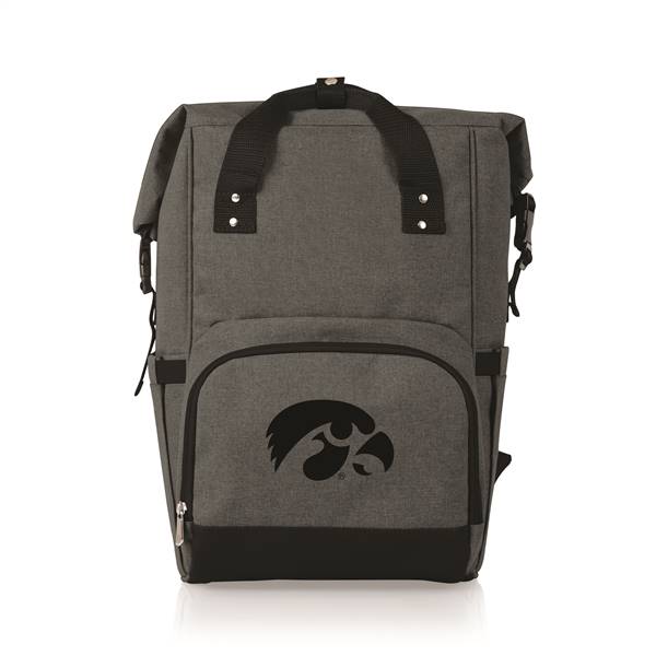 Iowa Hawkeyes Roll Top Backpack Cooler   