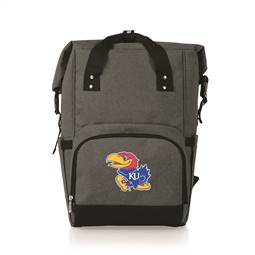 Kansas Jayhawks Roll Top Backpack Cooler