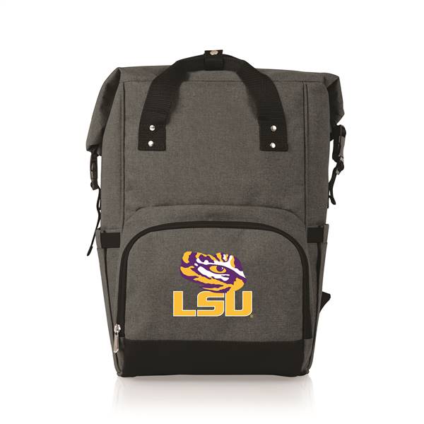 LSU Tigers Roll Top Backpack Cooler