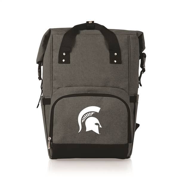 Michigan State Spartans Roll Top Backpack Cooler