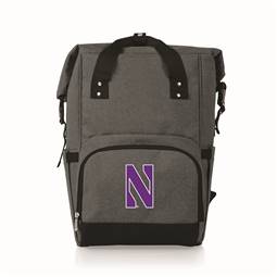 Northwestern Wildcats Roll Top Backpack Cooler