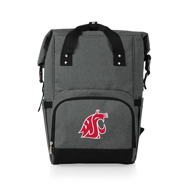 Washington State Cougars Roll Top Backpack Cooler