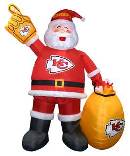 Kansas City Chiefs Inflatable Santa 7 Ft Tall  0