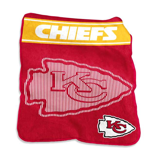 Kansas City Chiefs Large Raschel Throw Blanket 60X80 in.