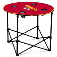Kansas City Chiefs Round Folding Table with Carry Bag