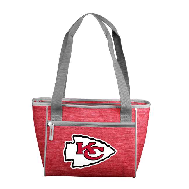 Kansas City Chiefs Crosshatch 16 Can Cooler Tote Bag