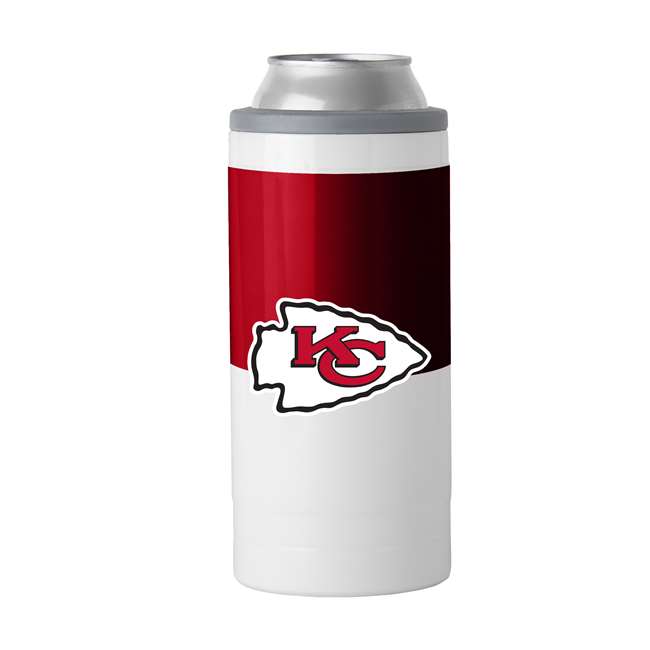 Kansas City Chiefs 12oz Colorblock Slim Can Coolie Coozie