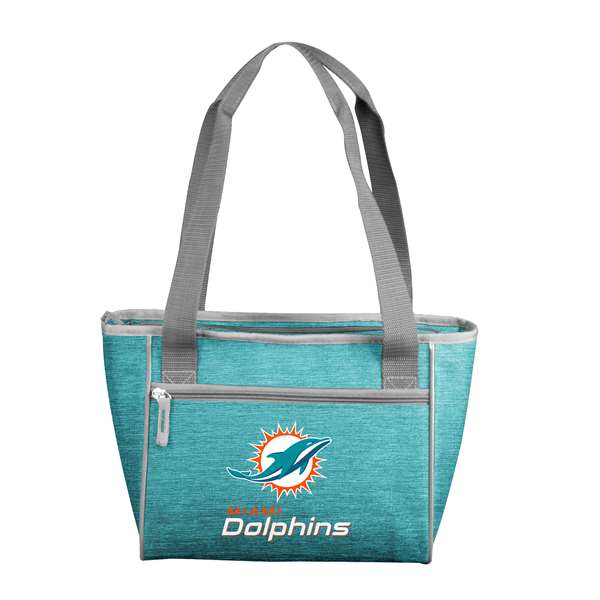 Miami Dolphins Crosshatch 16 Can Cooler Tote Bag