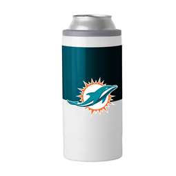 Miami Dolphins 12oz Colorblock Slim Can Coolie Coozie  