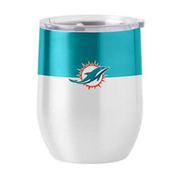 Miami Dolphins 16oz Colorblock Stainless Curved Beverage