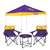 Minnesota Vikings Canopy Tailgate Bundle - Set Includes 9X9 Canopy, 2 Chairs and 1 Side Table