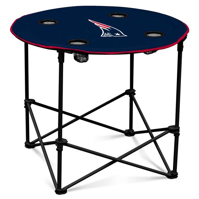 New England Patriots Round Folding Table with Carry Bag