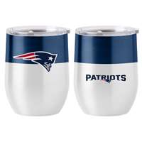 New England Patriots Colorblock 16oz Stainless Curved Beverage  