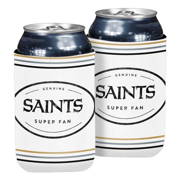New Orleans Saints Super Fan Flat Can Coozie