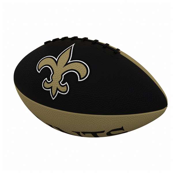 New Orleans Saints Pinwheel Logo Junior-Size Rubber Football