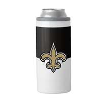 New Orleans Saints Colorblock 12oz Slim Can Coolie Coozie