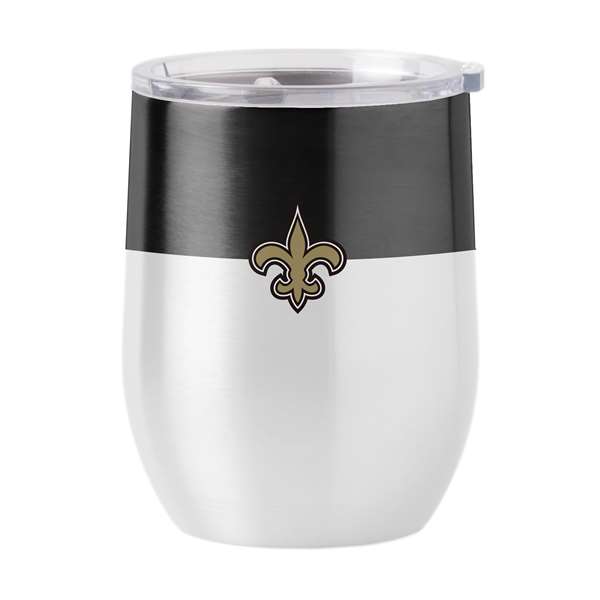New Orleans Saints Colorblock 16oz Stainless Curved Beverage  