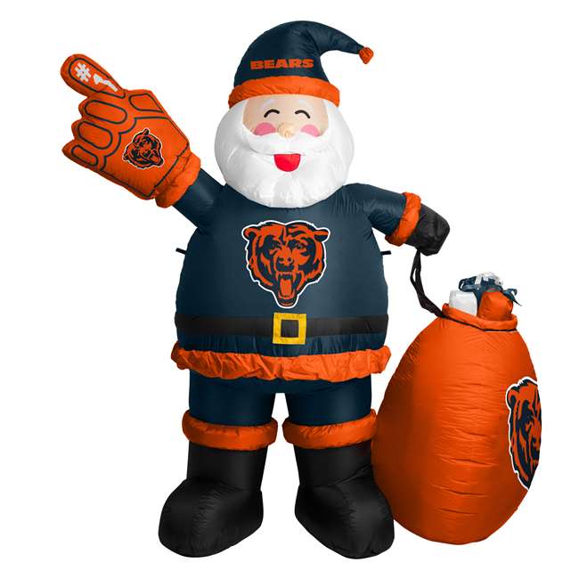 Chicago Bears Inflatable Santa 7 Ft Tall