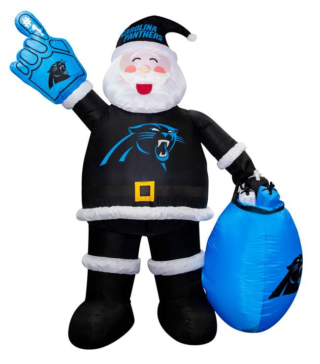 Carolina Panthers Inflatable Santa 7 Ft Tall