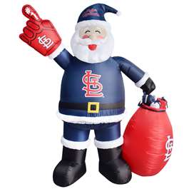 St Louis Baseball Cardinals Inflatable Santa 7 Ft Tall 