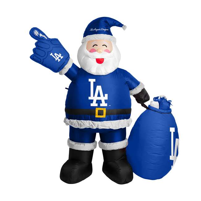 Los Angeles Baseball Dodgers Inflatable Santa 7 Ft Tall