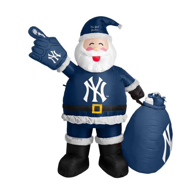 New York Baseball Yankees Inflatable Santa 7 Ft Tall