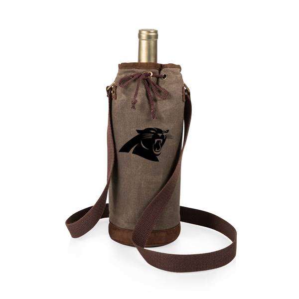 Carolina Panthers Waxed Canvas Wine Bag