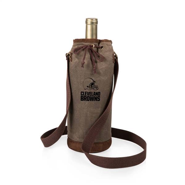 Cleveland Browns Waxed Canvas Wine Bag