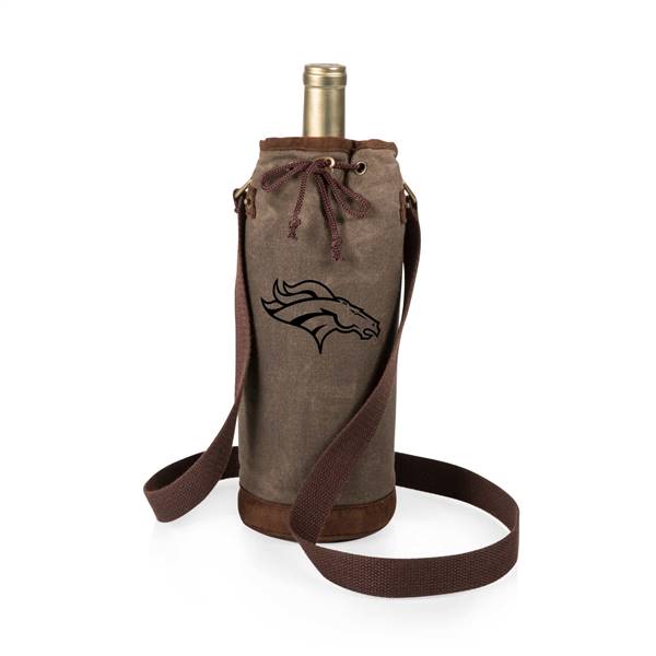 Denver Broncos Waxed Canvas Wine Bag