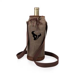 Houston Texans Waxed Canvas Wine Bag