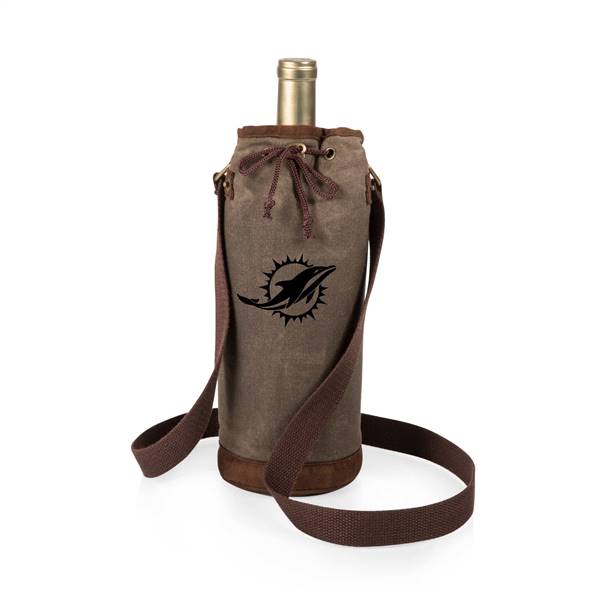 Miami Dolphins Waxed Canvas Wine Bag