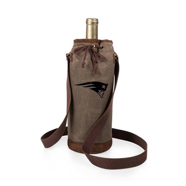 New England Patriots Waxed Canvas Wine Bag  