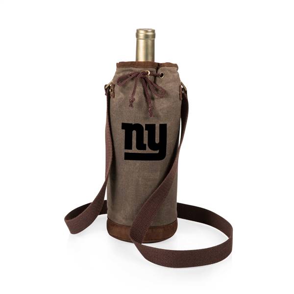 New York Giants Waxed Canvas Wine Bag