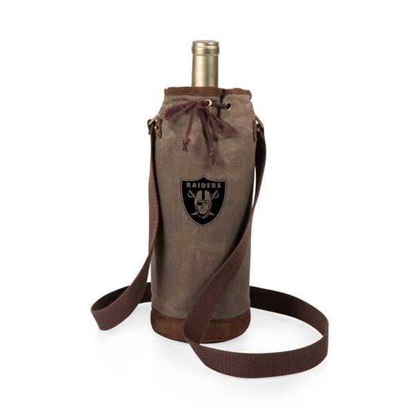 Las Vegas Raiders Waxed Canvas Wine Bag