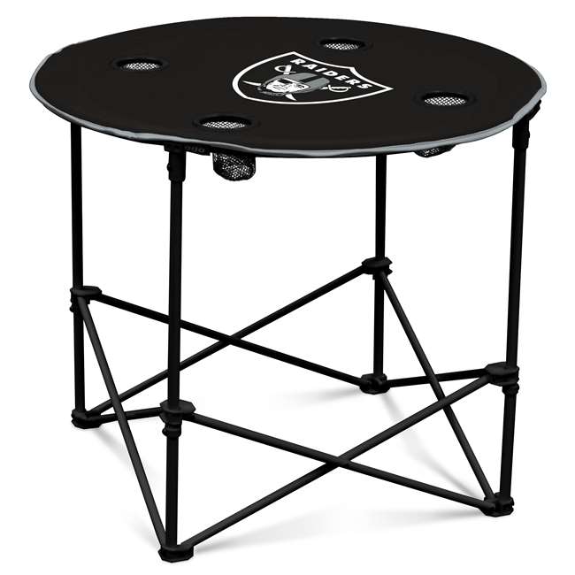 Las Vegas Raiders Folding Round Tailgate Table with Carry Bag