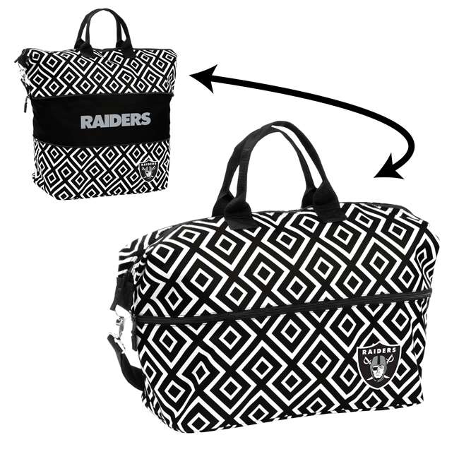 Oakland Raiders Double Diamond Expandable Tote