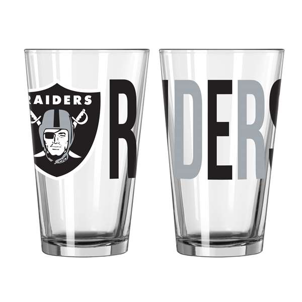 Las Vegas Raiders 16oz Overtime Pint Glass