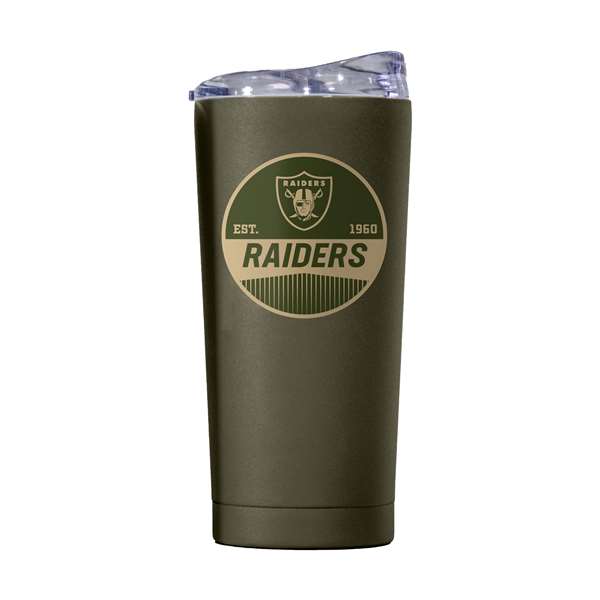 Las Vegas Raiders 20oz Badge Powder Coat Tumbler