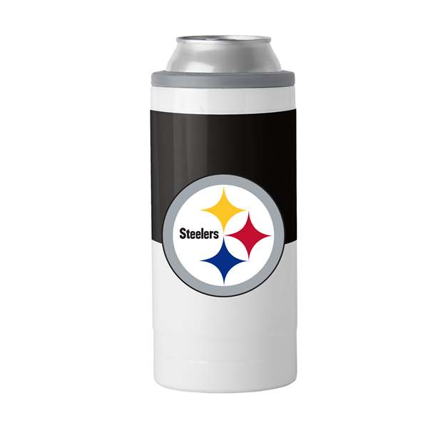 Pittsburgh Steelers Colorblock 12oz Slim Can Coolie Coozie  