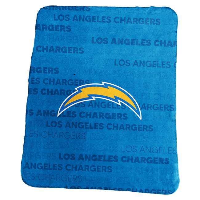 LA Chargers Classic Fleece Blanket 50 X 60 inches