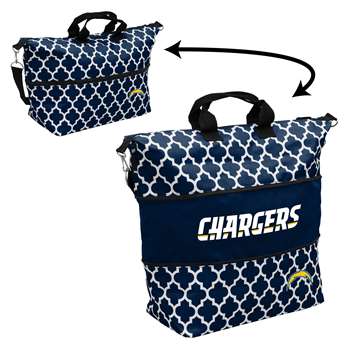 Los Angeles Chargers Quatrefoil Expandable Tote