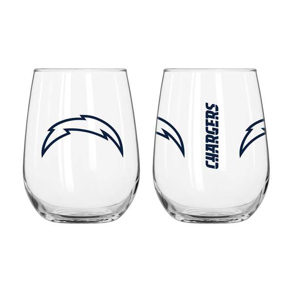 Los Angeles Chargers 16oz Gameday Curved Beverage Glass