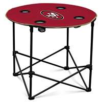 San Francisco 49ers Round Folding Table with Carry Bag