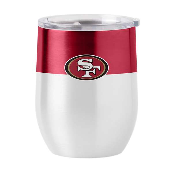 San Francisco 49ers 16oz Colorblock Stainless Curved Beverage  
