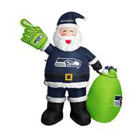 Seattle Seahawks Inflatable Santa 7 Ft Tall  95