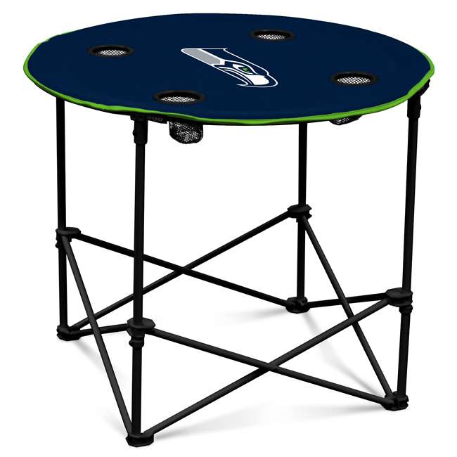 Seattle Seahawks Round Folding Table with Carry Bag