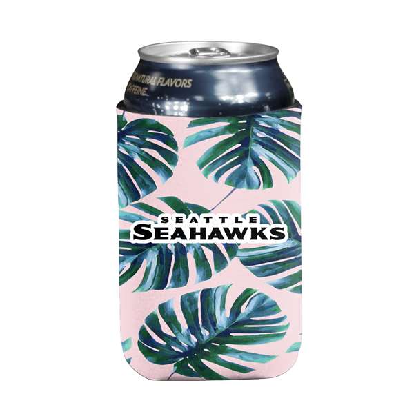 Seattle Seahawks Palm Leaf Can Coozie
